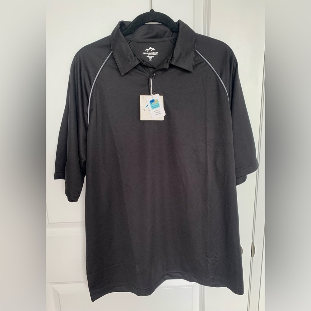 NWT Black  Collared Golf Shirt